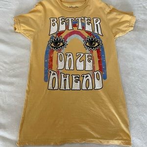 “Better daze ahead” graphic yellow tee